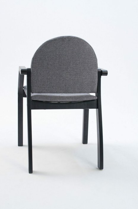 Стул-кресло Джуно черно-серого цвета - лучшие Обеденные стулья в INMYROOM