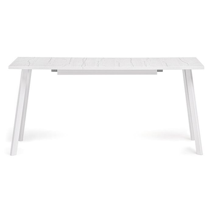 Раздвижной обеденный стол Колон Лофт бело-молочного цвета - лучшие Обеденные столы в INMYROOM