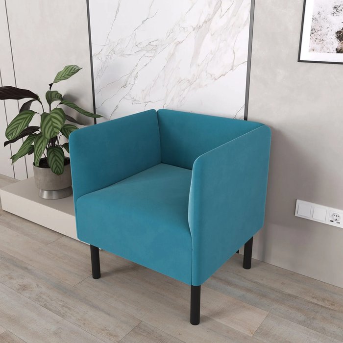 Кресло Монреаль синего цвета - купить Интерьерные кресла по цене 11990.0