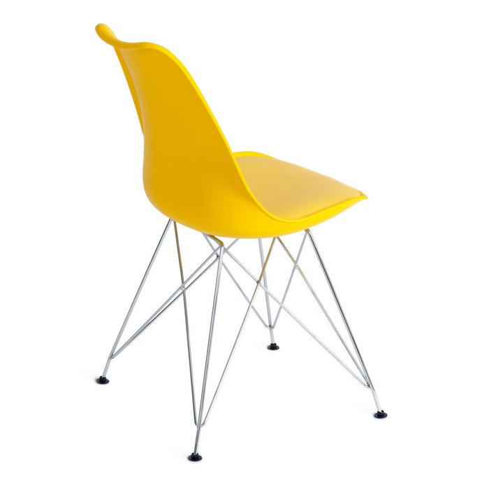 Набор из четырех стульев Tulip Iron желтого цвета - лучшие Обеденные стулья в INMYROOM