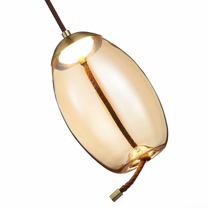 Подвесной светильник Ozzio янтарного цвета - лучшие Подвесные светильники в INMYROOM