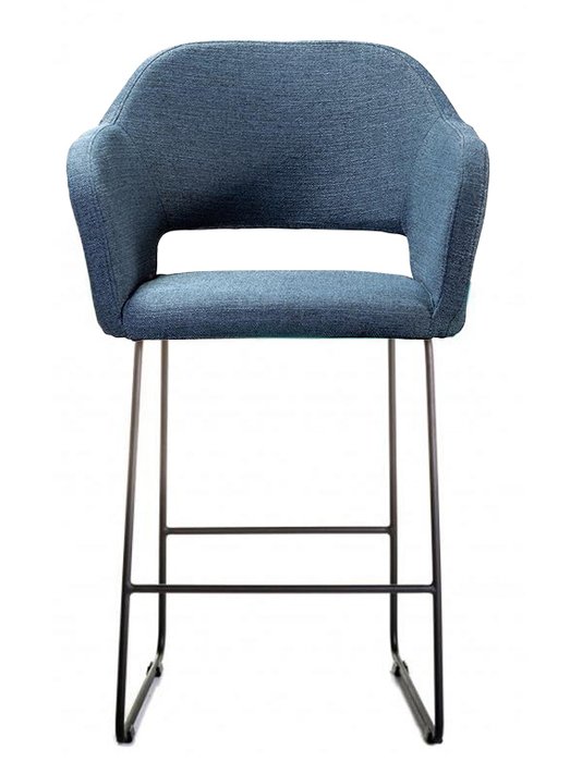 Стул полубарный Oscar синего цвета - лучшие Барные стулья в INMYROOM
