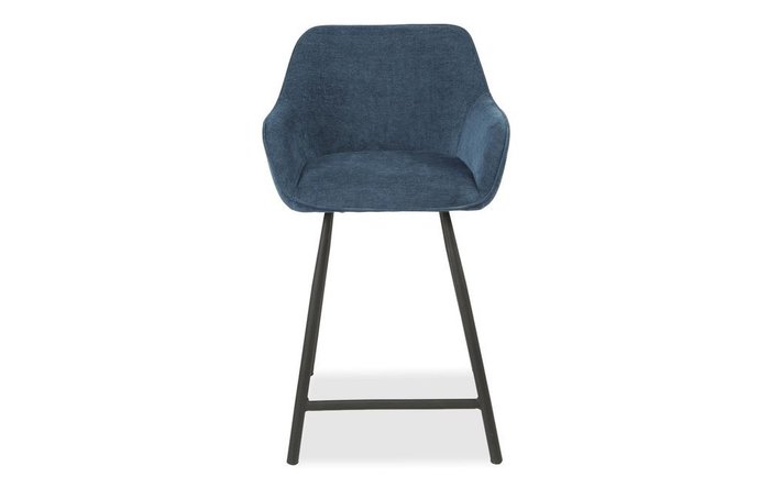 Стул полубарный Edwin графитово-синего цвета - лучшие Барные стулья в INMYROOM