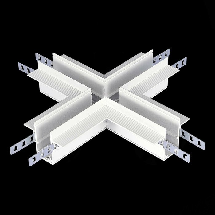 Коннектор X-образный для встраиваемого магнитного шинопровода под ГКЛ 12мм ST-Luce Белый SKYLINE 48 - купить Соединитель (коннектор) для треков по цене 1690.0