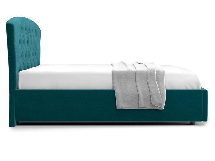 Кровать Premo 140х200 сине-зеленого цвета с подъемным механизмом - лучшие Кровати для спальни в INMYROOM