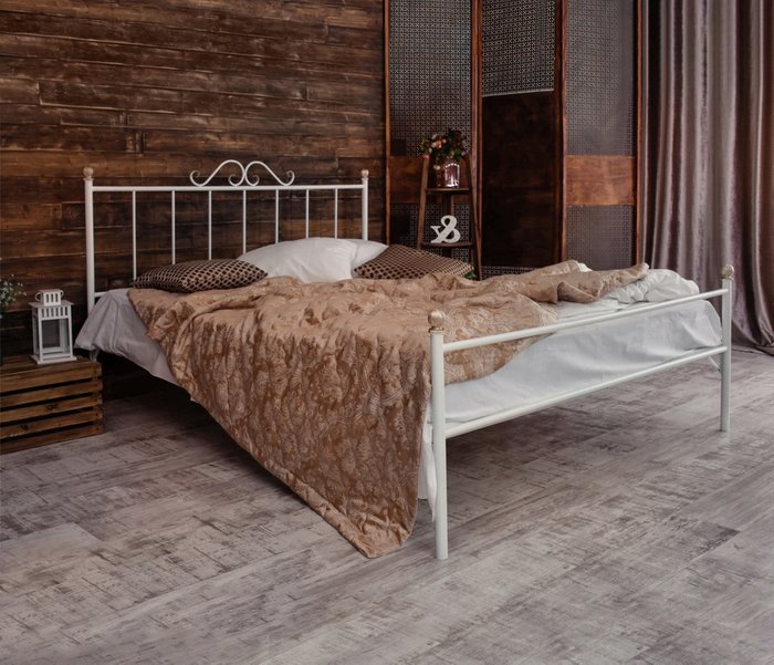 Кровать Оливия 140х200 белого цвета - купить Кровати для спальни по цене 25990.0