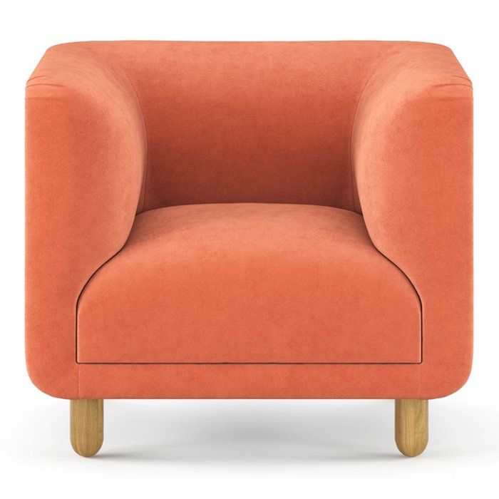 Кресло TRIBECA кораллового цвета - купить Интерьерные кресла по цене 35600.0