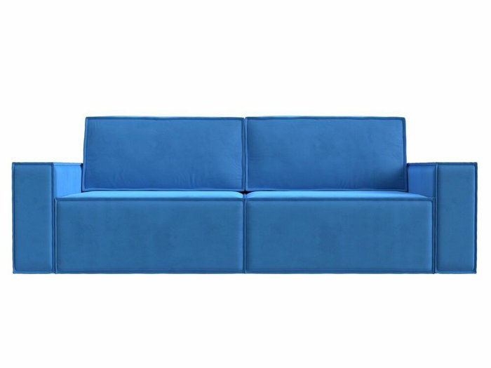 Прямой диван-кровать Куба голубого цвета - купить Прямые диваны по цене 59999.0