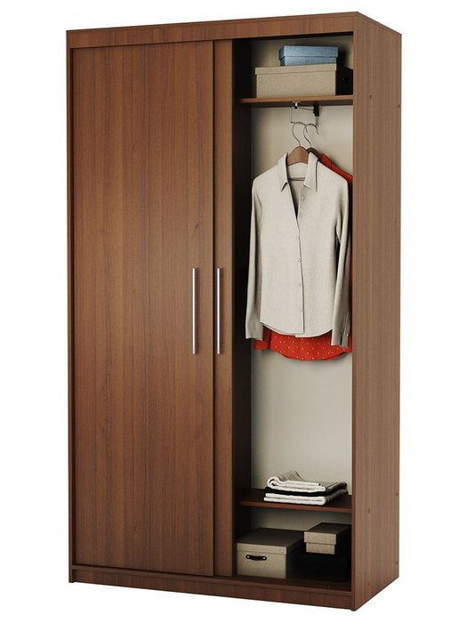 Шкаф-купе Эконом 100 цвета орех - лучшие Шкафы-купе в INMYROOM Шкаф-купе Эконом 100 цвета орех - лучшие Шкафы-купе в INMYROOM