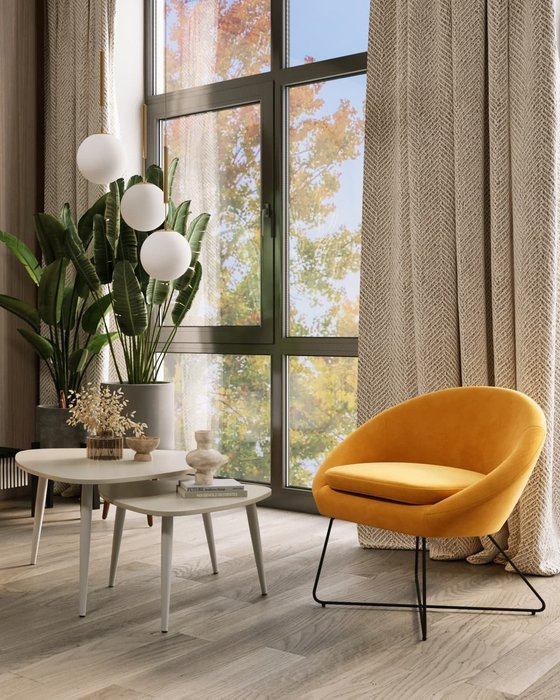 Кресло Колумбия оранжевого цвета - лучшие Интерьерные кресла в INMYROOM