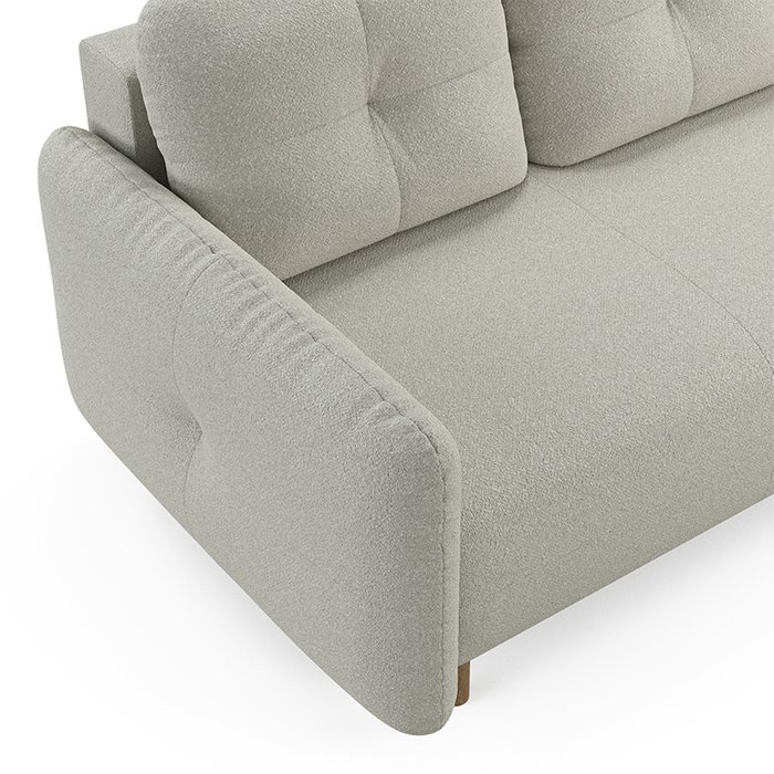 Прямой диван-кровать Anika молочного цвета - лучшие Прямые диваны в INMYROOM