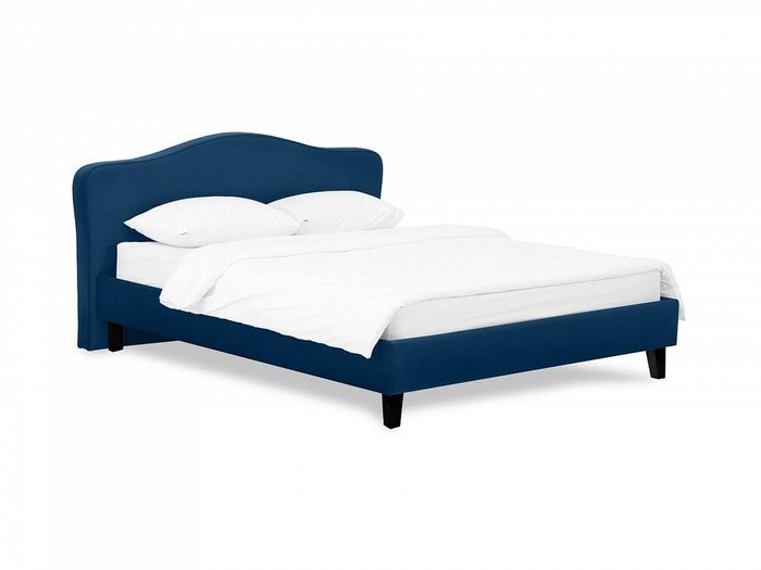 Кровать Queen II Elizabeth L 160х200 темно-синего цвета  - купить Кровати для спальни по цене 41580.0