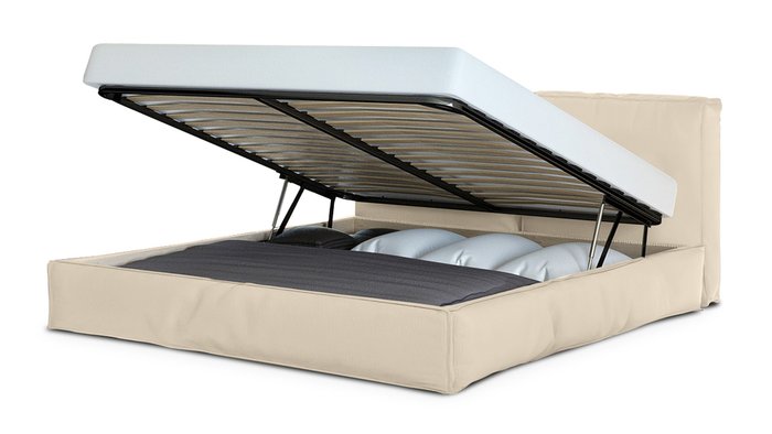 Кровать Латона 140х200 кремового цвета - купить Кровати для спальни по цене 56400.0