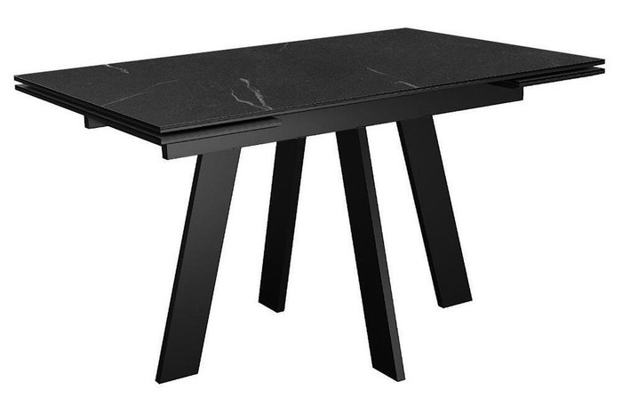Раздвижной обеденный стол DikLine SKM120 черного цвета Раздвижной обеденный стол DikLine SKM120 черного цвета