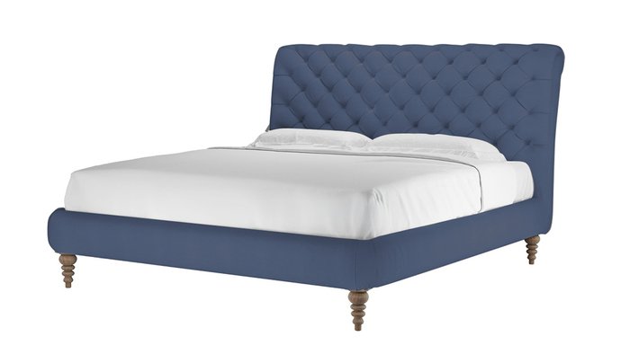 Кровать Тренто 140х200 синего цвета - купить Кровати для спальни по цене 59800.0