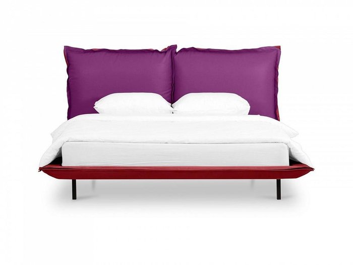 Кровать Barcelona 160х200 фиолетово-бордового цвета - лучшие Кровати для спальни в INMYROOM