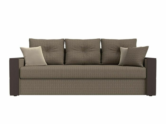 Диван-кровать Валенсия бежево-коричневого цвета - купить Прямые диваны по цене 37999.0