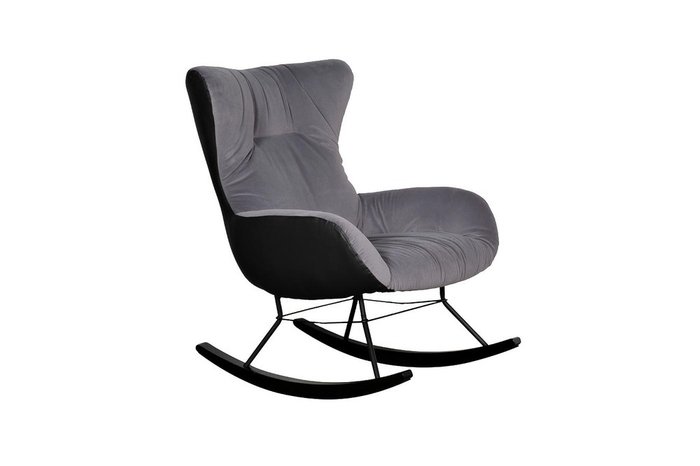 Кресло-качалка серого цвета - купить Интерьерные кресла по цене 41040.0