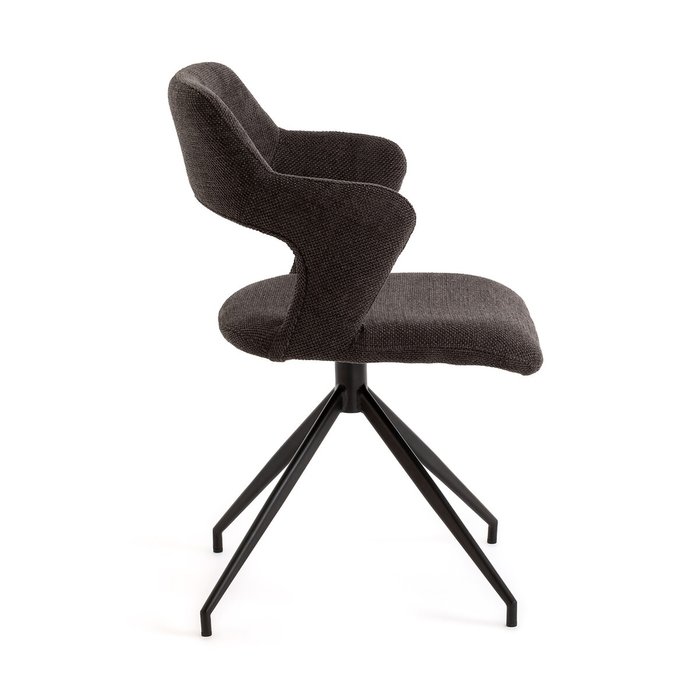 Стул Asyar вращающийся черного цвета - лучшие Обеденные стулья в INMYROOM