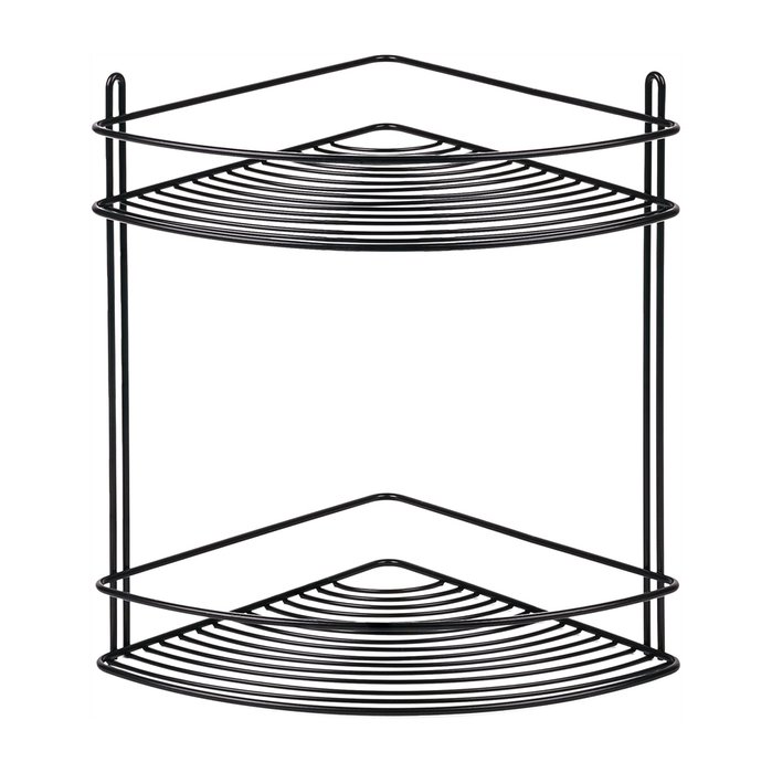 Полка угловая из металла черного цвета