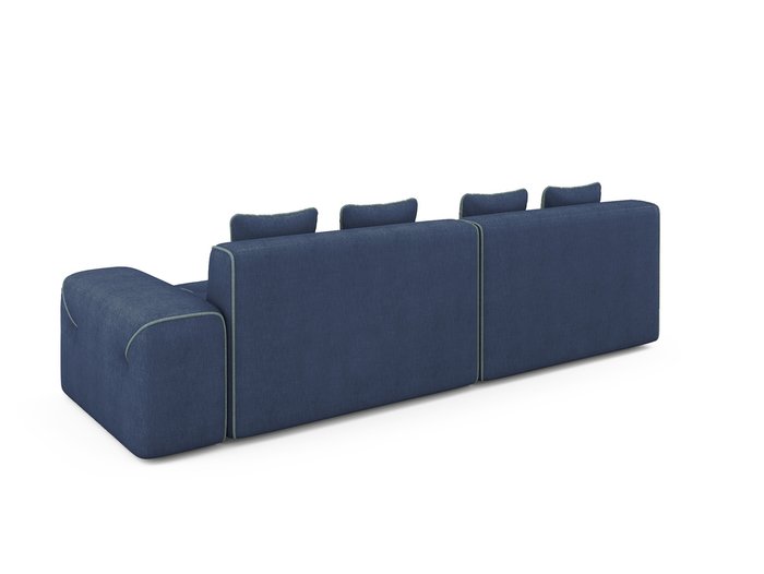 Угловой диван-кровать Portu синего цвета - лучшие Угловые диваны в INMYROOM
