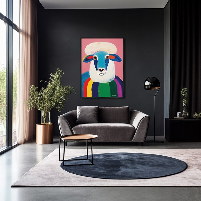 Репродукция картины Sheep couple, No 1, 2024г. - лучшие Картины в INMYROOM