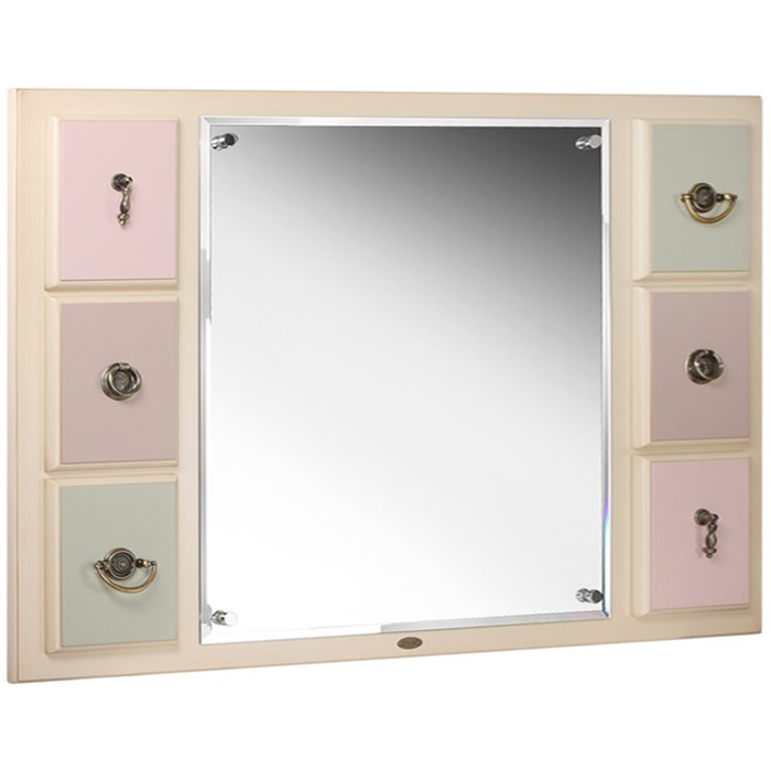 Зеркало настенное Пандора бежевого цвета - купить Настенные зеркала по цене 13324.0