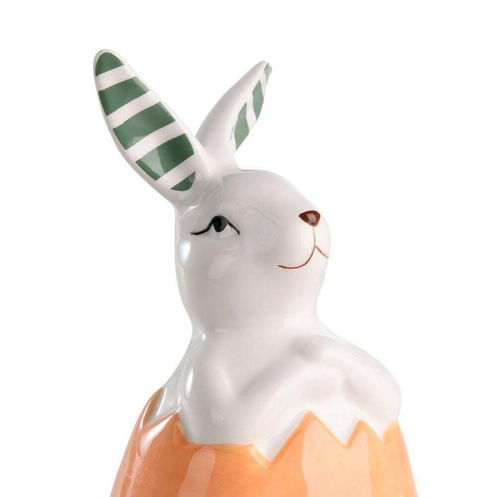 Фигурка заяц Sendayan бело-оранжевого цвета - лучшие Фигуры и статуэтки в INMYROOM