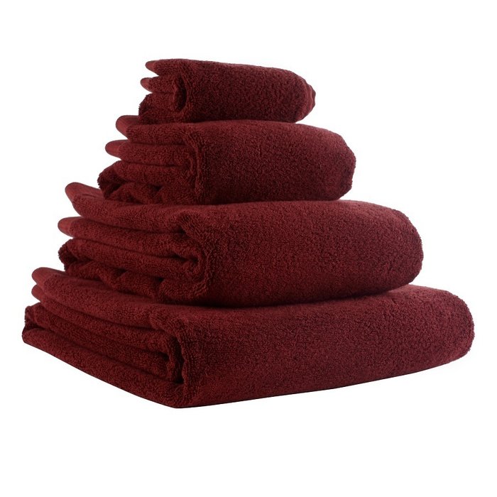 Полотенце для рук из хлопка бордового цвета - лучшие Полотенца для рук в INMYROOM