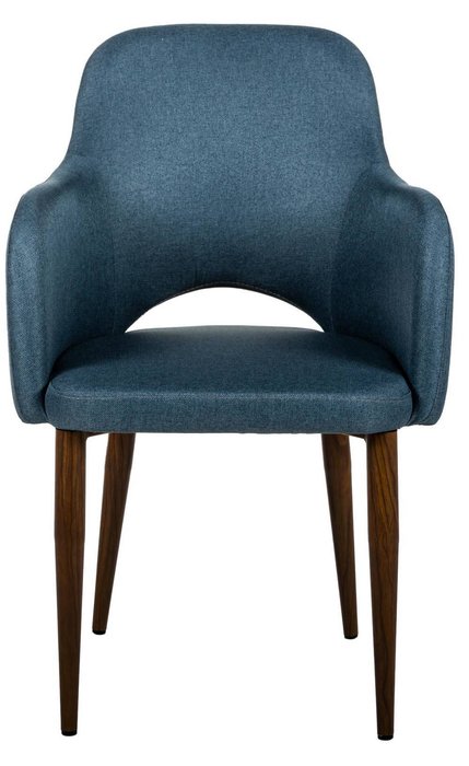 Стул-кресло Ledger синего цвета - лучшие Обеденные стулья в INMYROOM