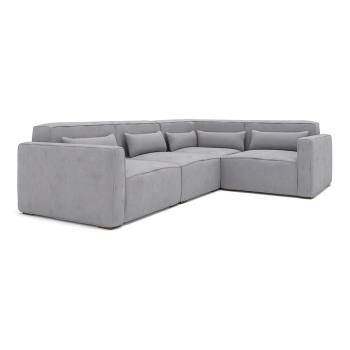 Модульный угловой диван Cubus серого цвета