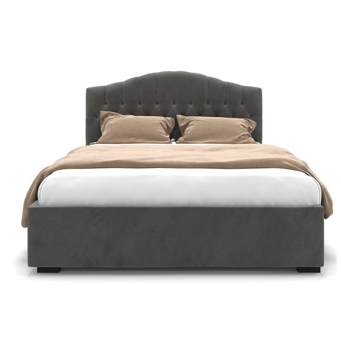 Кровать Hannah с подъемным механизмом темно-серого цвета 180х200 - лучшие Кровати для спальни в INMYROOM