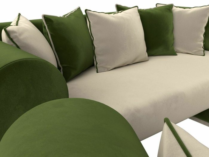 Набор мягкой мебели Кипр 3 зелено-бежевого цвета - лучшие Комплекты мягкой мебели в INMYROOM