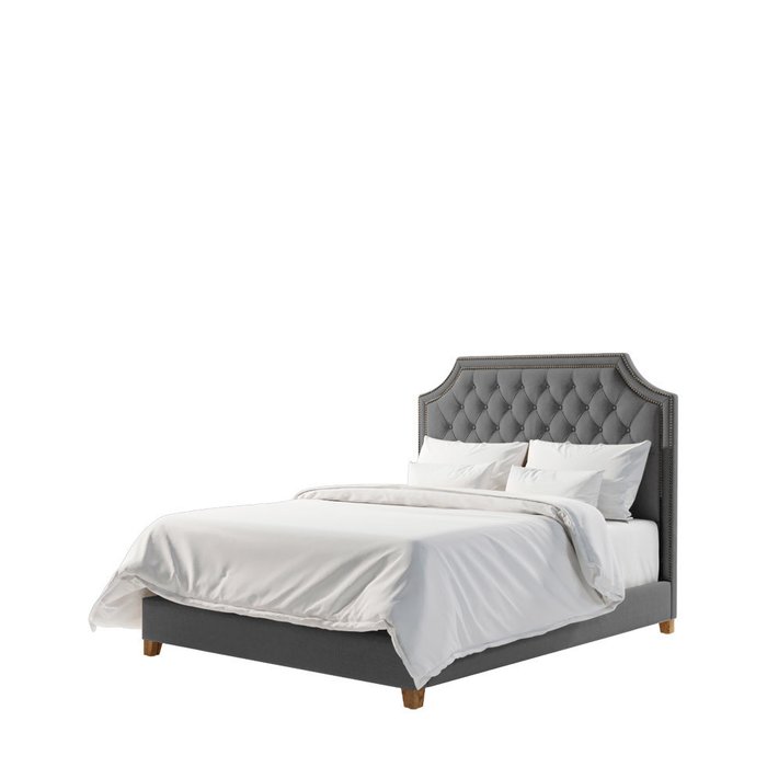 Кровать Montana Queen Size серого цвета 160х200