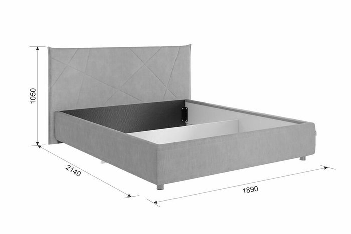 Кровать Бест 160х200 графитового цвета без подъемного механизма - лучшие Кровати для спальни в INMYROOM