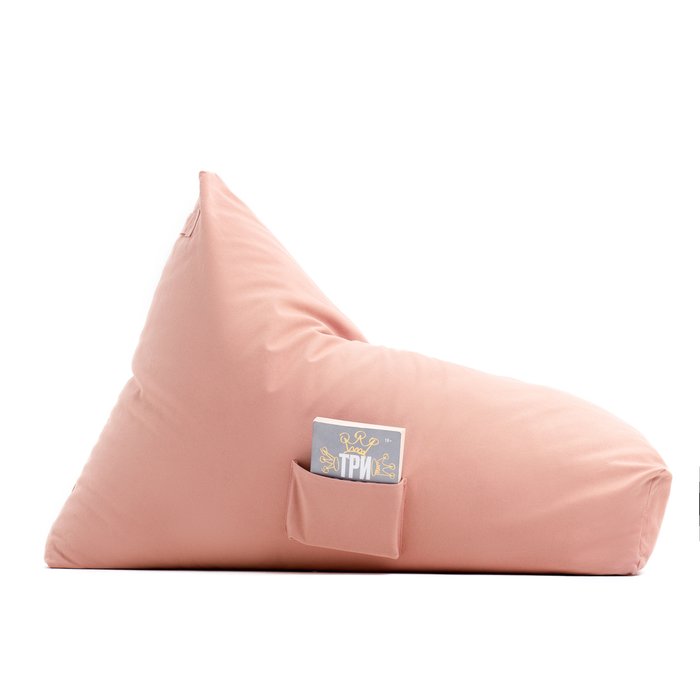 Кресло-мешок из натурального хлопка розового цвета