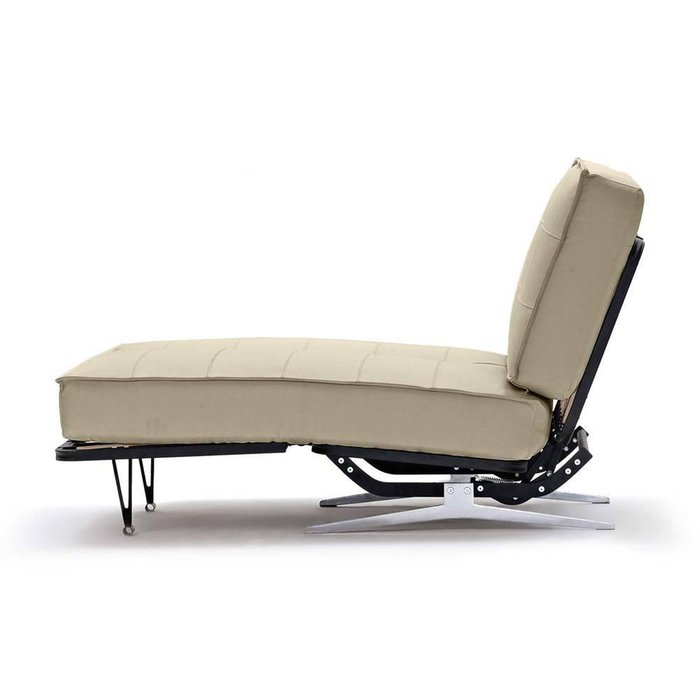 Угловой диван-кровать Арни из натуральной кожи бежевого цвета - лучшие Угловые диваны в INMYROOM