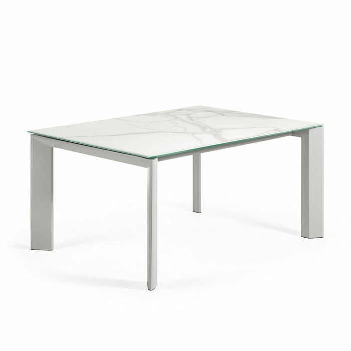 Раздвижной обеденный стол Atta L белого цвета - купить Обеденные столы по цене 285990.0