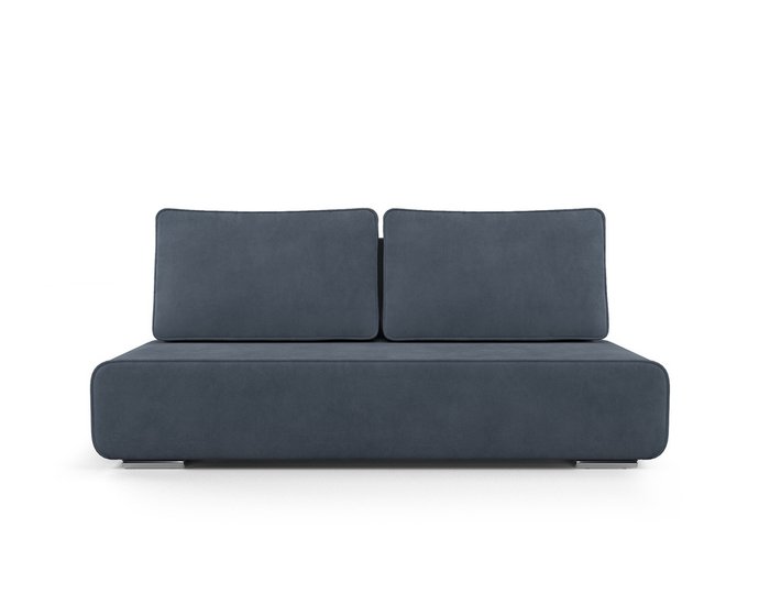 Диван-кровать Марк в обивкой из велюра серо-синего цвета - купить Прямые диваны по цене 26690.0