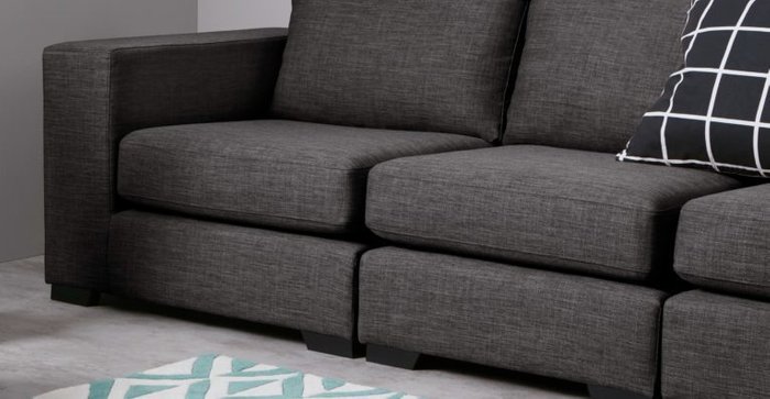 Трехместный раскладной диван Morti серый - лучшие Прямые диваны в INMYROOM