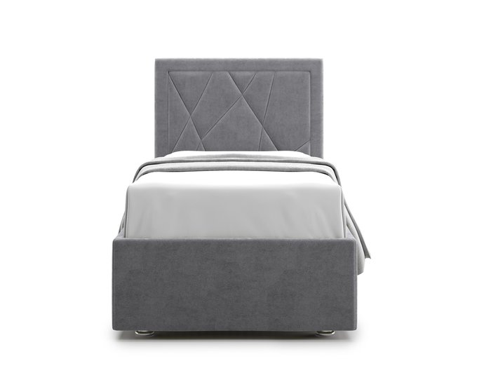 Кровать Premium Milana 3 90х200 серого цвета с подъемным механизмом - купить Кровати для спальни по цене 60700.0