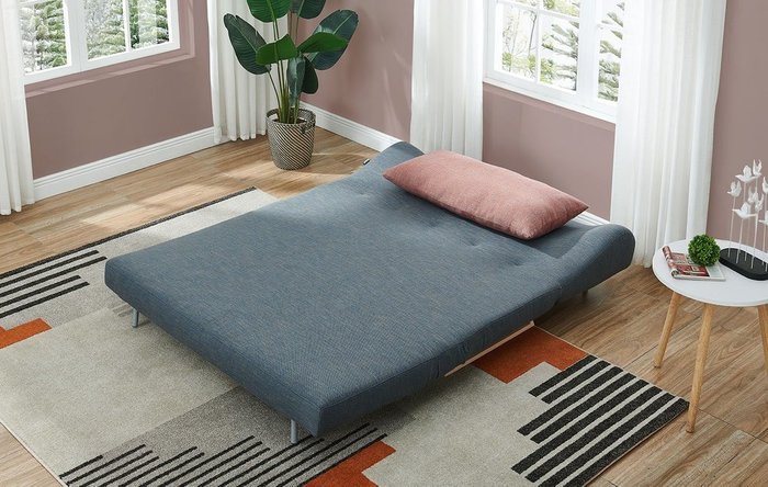 Диван-кровать Rosy синего цвета - купить Прямые диваны по цене 56723.0