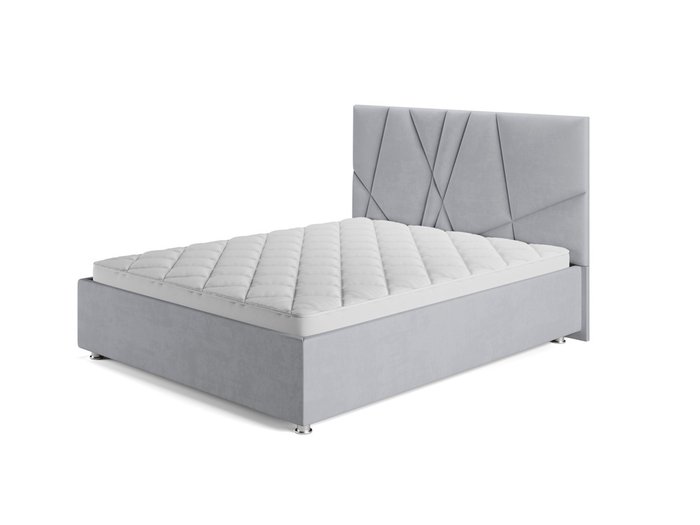 Кровать Стелла 160х200 серого цвета без подъемного механизма