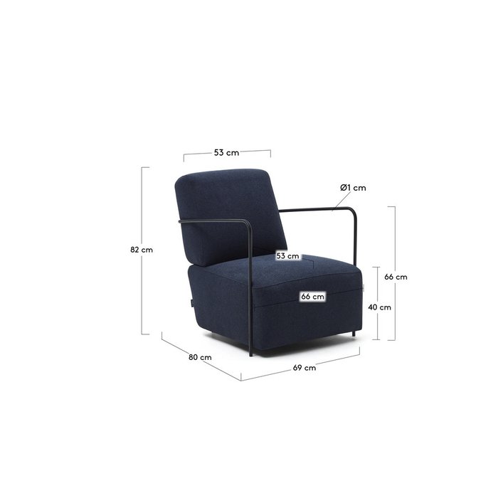 Кресло Gamer темно-синего цвета  - лучшие Интерьерные кресла в INMYROOM