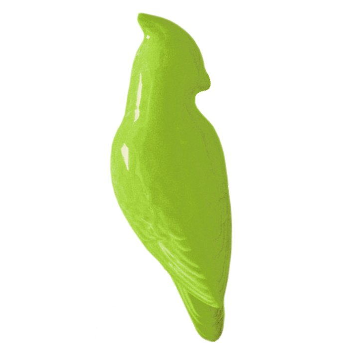 Настенный декор попугайчик Sam 1 зеленого цвета
