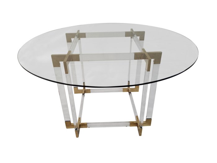 Стол обеденный Никсон с прозрачной столешницей - купить Обеденные столы по цене 116974.0
