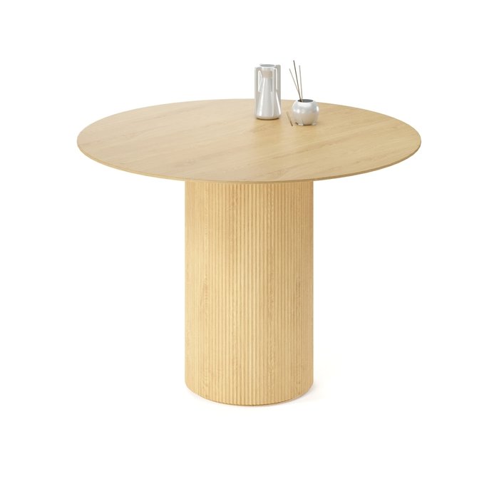 Обеденный стол круглый Алия бежевого цвета - купить Обеденные столы по цене 67275.0