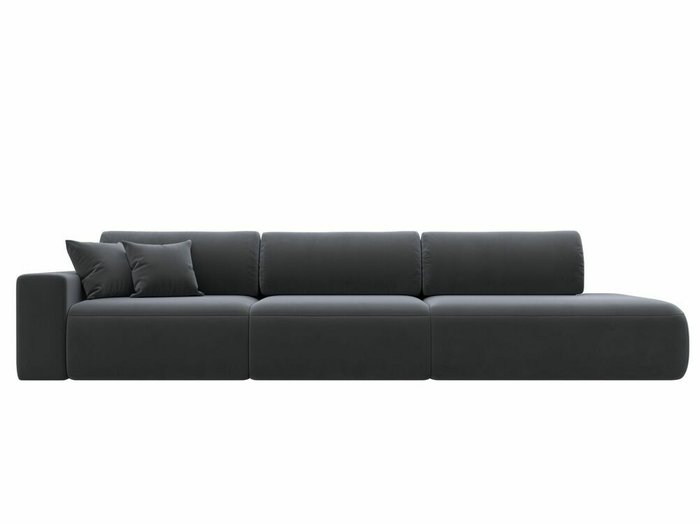 Диван-кровать Лига 036 Модерн Лонг темно-серого цвета с левым подлокотником - купить Прямые диваны по цене 98999.0
