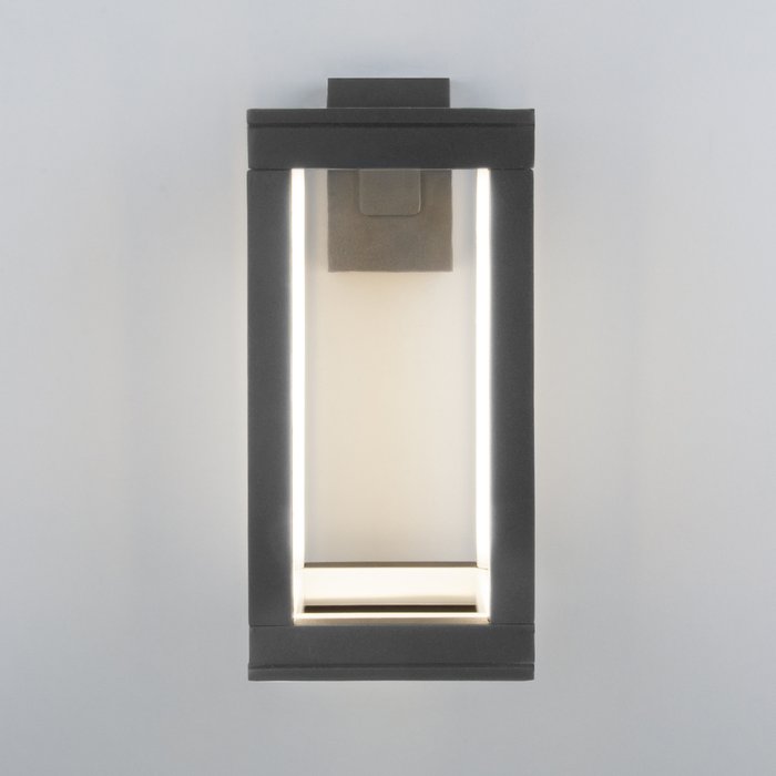 Уличный настенный светодиодный светильник Frame серого цвета - купить Настенные уличные светильники по цене 11500.0