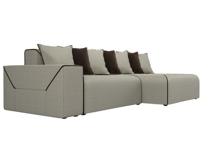 Угловой диван-кровать Кёльн серо-бежевого цвета правый угол - лучшие Угловые диваны в INMYROOM